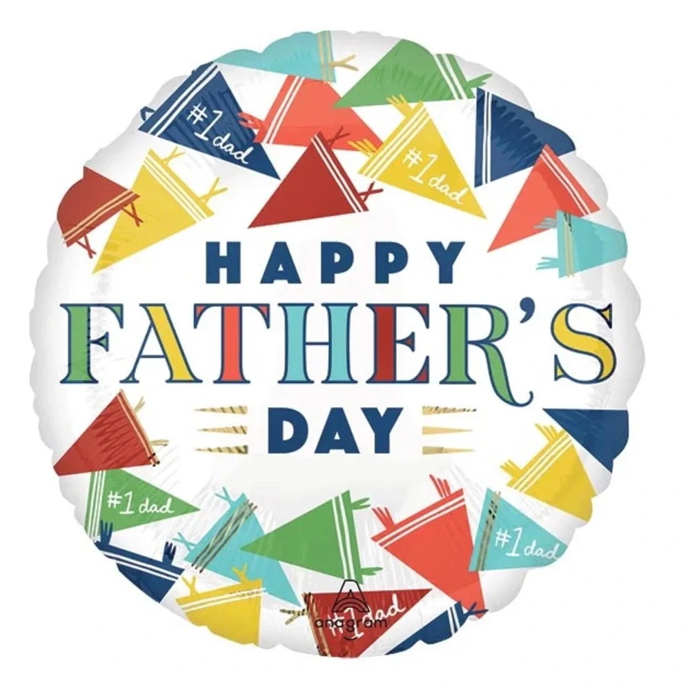 Happy Father's Day #1 Dad Multicolor Balloon